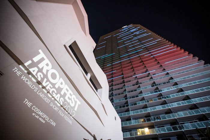 Tropfest projected onto The Cosmopolitan of Las Vegas